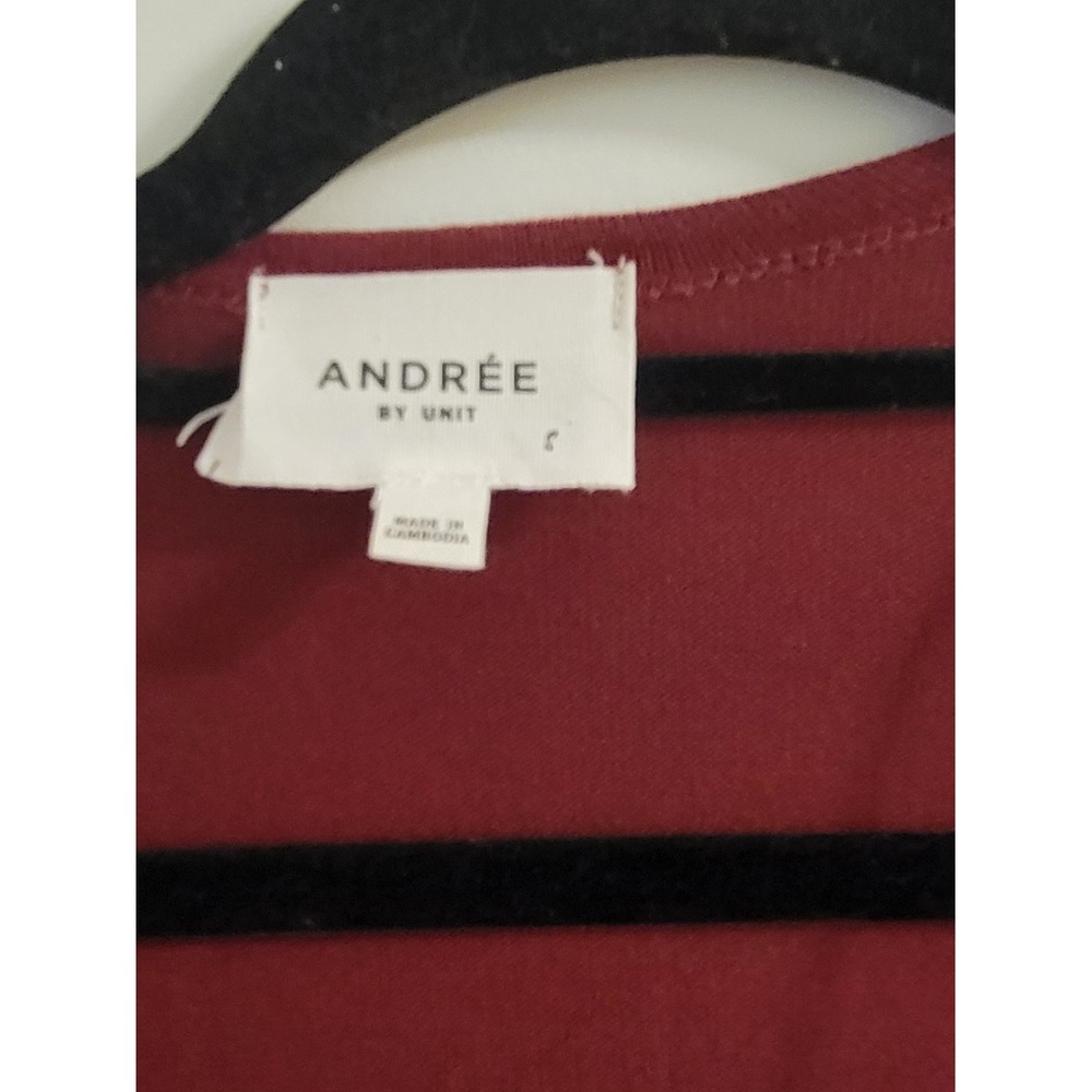 ANDREE BY UNIT Open-Front Cardigan in Wine Size Sm - Picture 2 of 3